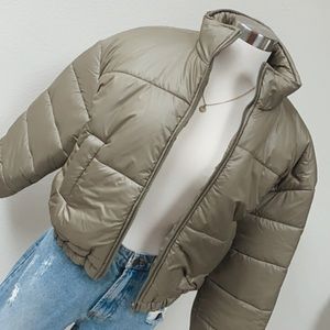 Puffer Jacket | Olive Green